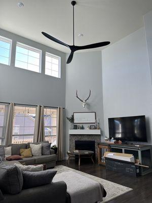 Ceiling fan installed