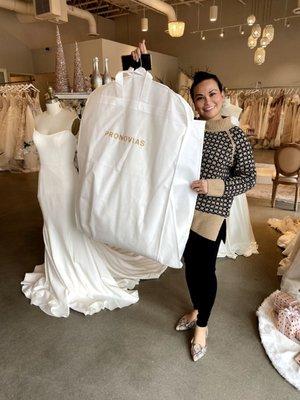 Picked up wedding dress ‍