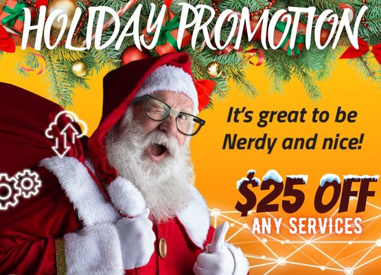 Holiday Promotion: Get $25 off any services this December 2021