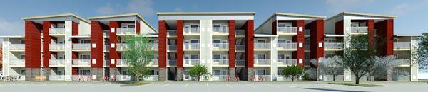 Exterior Rendering of Mountainview Flats