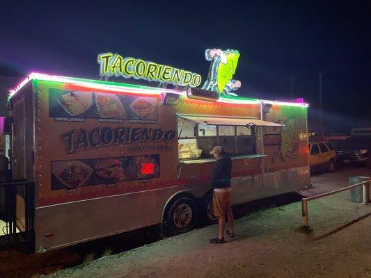 Taco trailer and a customer