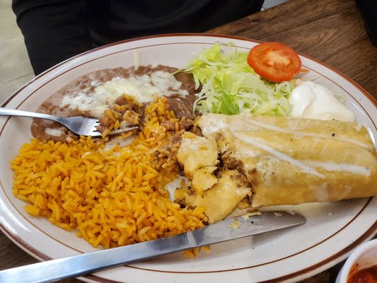 Beef chimichanga