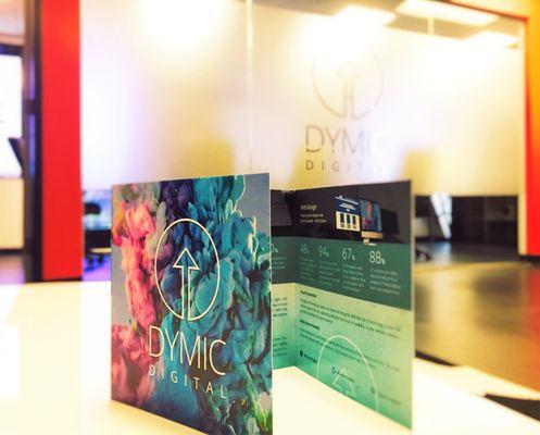 Need brochures for your business? Dymic offers both in-house design, and print!