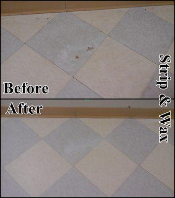 Rozalado Chicago: Before and After Kitchen Clean, Strip and Wax