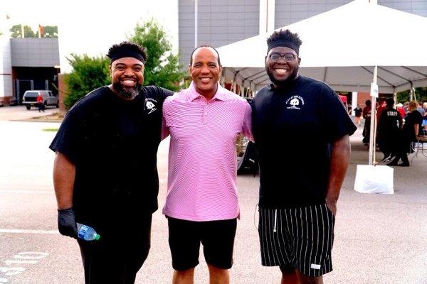 The owners of city of oaks catering with coach Keatts