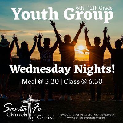 Youth Group on Wednesday nights