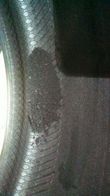 This picture is an example of what happens to the inside of the tire when driven on low air pressure.