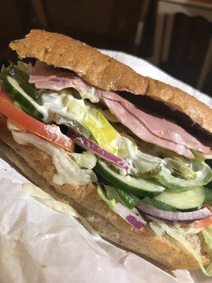 Cold Cut Sub with bologna