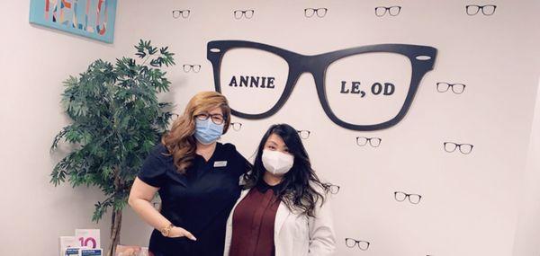 The dynamic duo: Dr. Annie Le and her office manager Gabby.