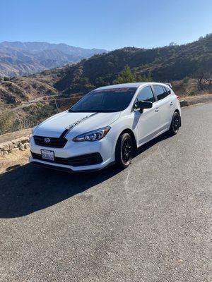 A freshly cleaned car in the Ojai Hills