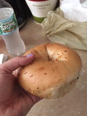 Yummy onion bagel!