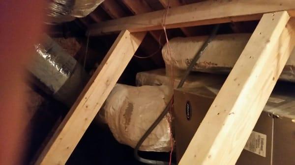 Attic supply
Trunk duct hixon installed