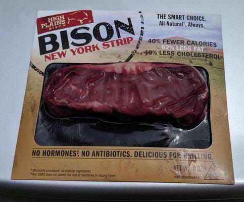 Bison steak