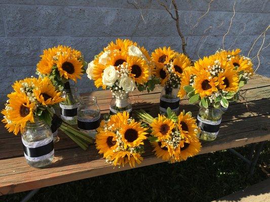 Sunflower Bridal Bouquets