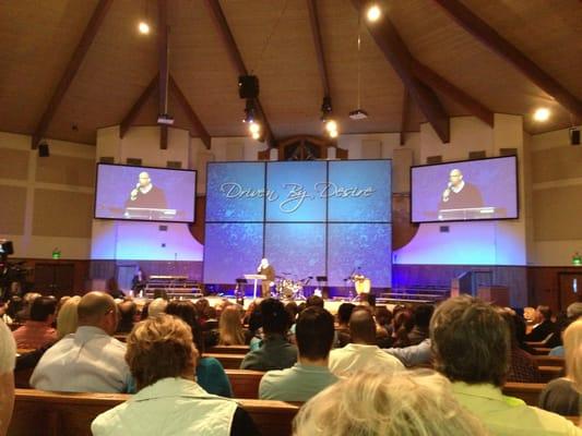 Pastor Shane preaches on Sunday morning