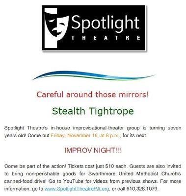 Spotlight Theater -- email announcement