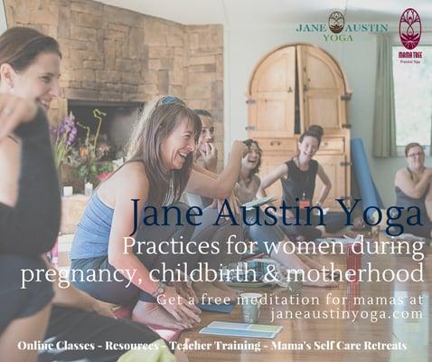 Jane Austin Yoga. 
Practices for women during pregnancy, childbirth & motherhood.