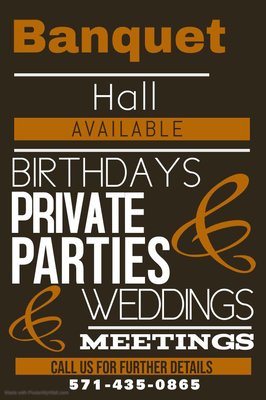 Looking for space to celebrate !! Contact Us for more details