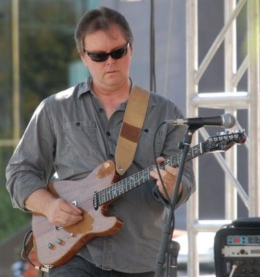 Me, performing on the KBCO Stage at A Taste of Colorado, 2007.