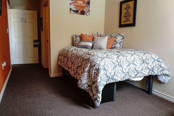 full size bedroom, apartment is fully furnished!