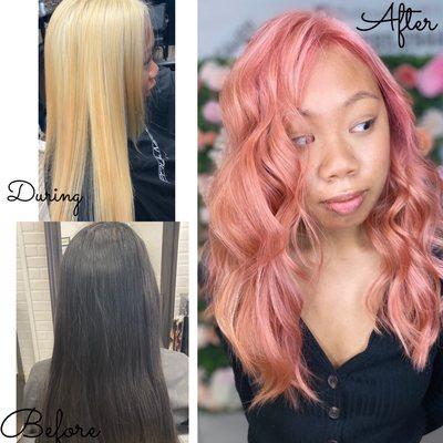 Rose Gold color transformation done by Kristina !