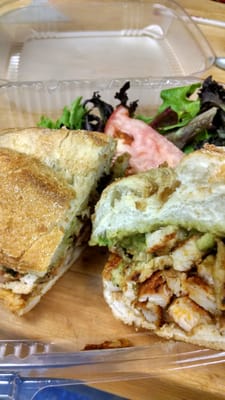 The piled high Chicken Torta. Great guacamole, beans and meat between pedestrian rolls. A deal at $7.50!