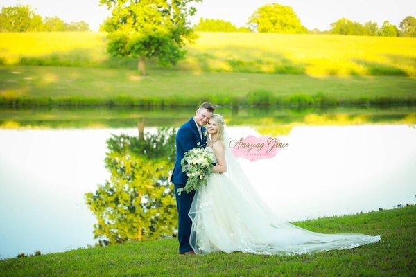 My beautiful dress, tiara, and veil from Bridals By CC!