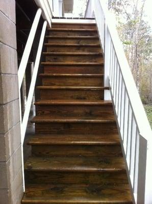 After picture of residential stair cleaning