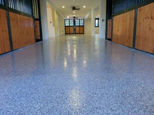 Epoxy floor finish.