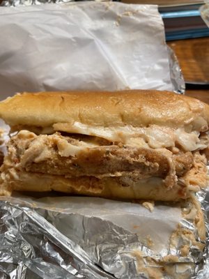 Chicken vodka parm sandwich