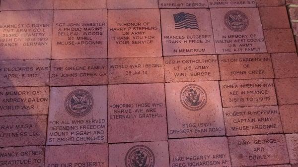 Memorial pavers.