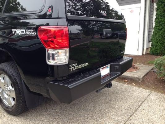 2012 tundra no backup light holes and they powder coated the top diamond plating.