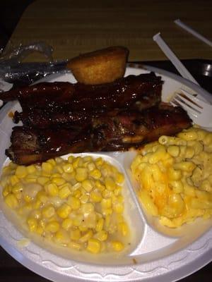 The rib plate!! It was the best ribs I've had in a long time!!