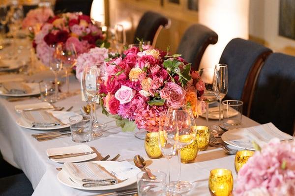 Wedding centerpieces at Shutters on the Beach.  We do all ranges of weddings this one is a high-end wedding.