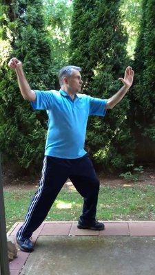 One of the many forms in Tai Chi that Patrick uses to help bring about inner peace, peak health, and spiritual growth.