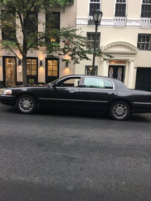 We offer a beautiful Lincoln Town Car which hold 4 people comfortably!