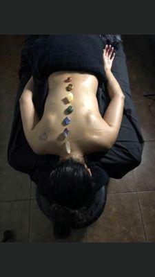 Back Facial & Crystal Healing