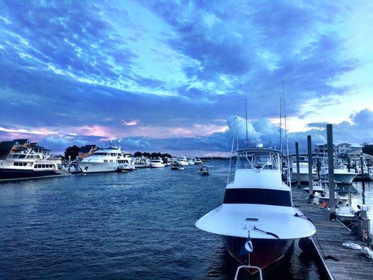 Sunset on the ICW, Bridge Tender Marina, Wilmington, NC