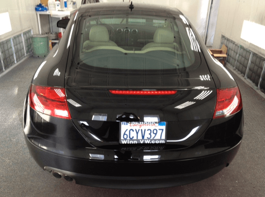 Black Audi finished back