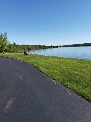 Lake view and paved roads