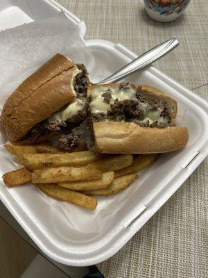 Philly Cheesesteak with provolone