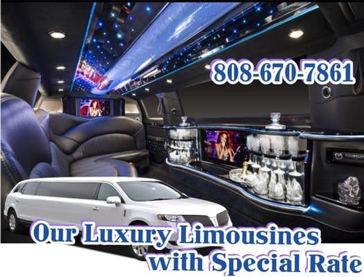 We offer luxury limousine with special rate