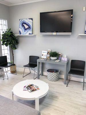 Waiting room at MD Skin Effects