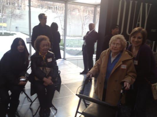 Some of our clients at the Museum of Modern Art receiving a private viewing for the memory impaired