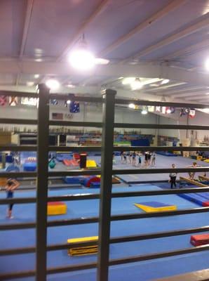 Gym floor from observation area