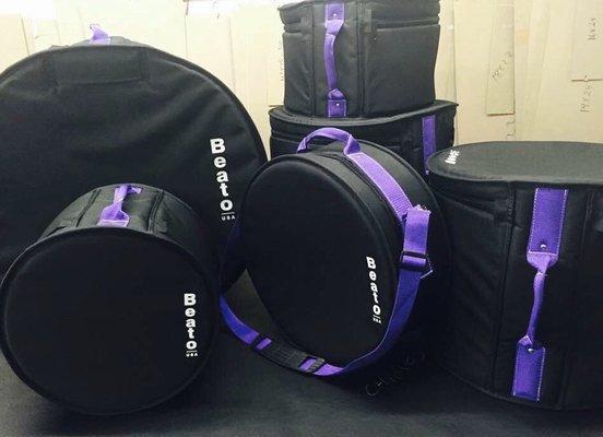 Beato  Drum bags  Curdura series  with purple webbing