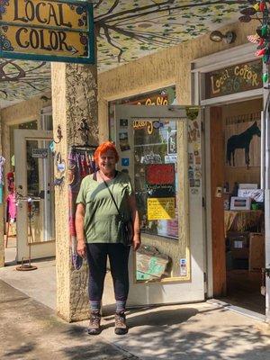 Me outside my favorite shop, Local Color in Brevard