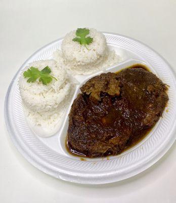 Asado negro con doble arroz.