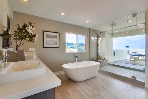 La Jolla Hills Residence: Contemporary Design "Master Bathroom"