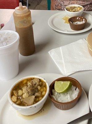 Mini cup of Menudo.....perfect start to your breakfast.....